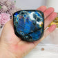 High Grade Spectrolite (Labradorite) Freeform from Finland - (Flash is all purple although it looks blue in pic) 8cm 374g