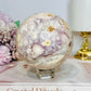 Rare Pink Amethyst X Flower Agate Large Sphere 890g On Stand