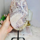 Huge Druzy Pink Amethyst Slab on Stand Full of Crystallisation 1.78KG 31cm