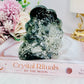 Gorgeous Chunky Moss Agate Fairy Carving 10cm