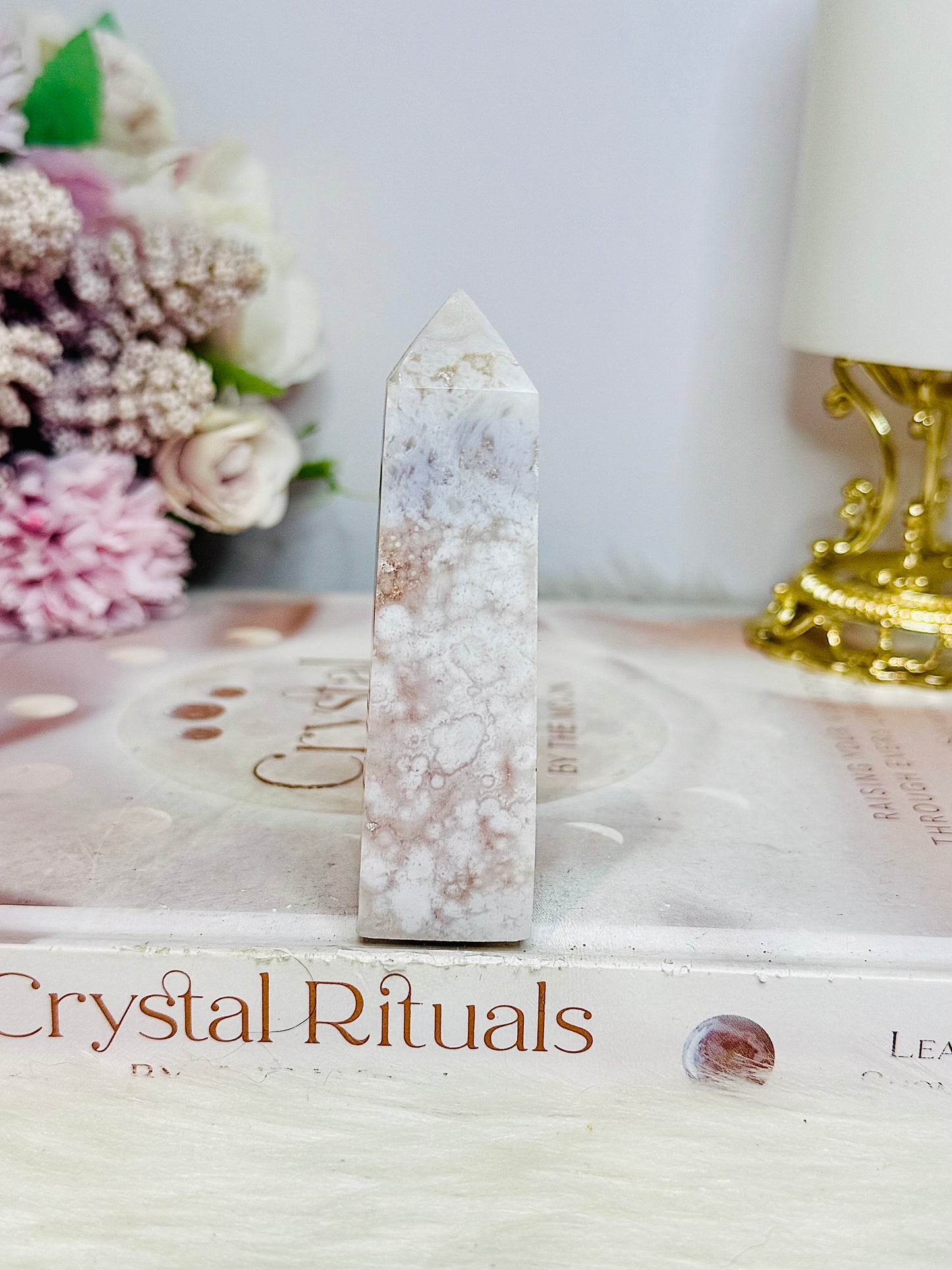 Flower Agate Tower 8cm