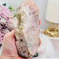 Chunky Tall 14cm Natural Druzy Pink Amethyst Tower (slight chip in tip)