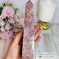 Natural Lepidolite Large 19.5cm Obelisk | Tower From Brazil with Natural Lines