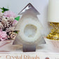 High Grade Sugar Druzy Agate Chunky Christmas Tree 12cm