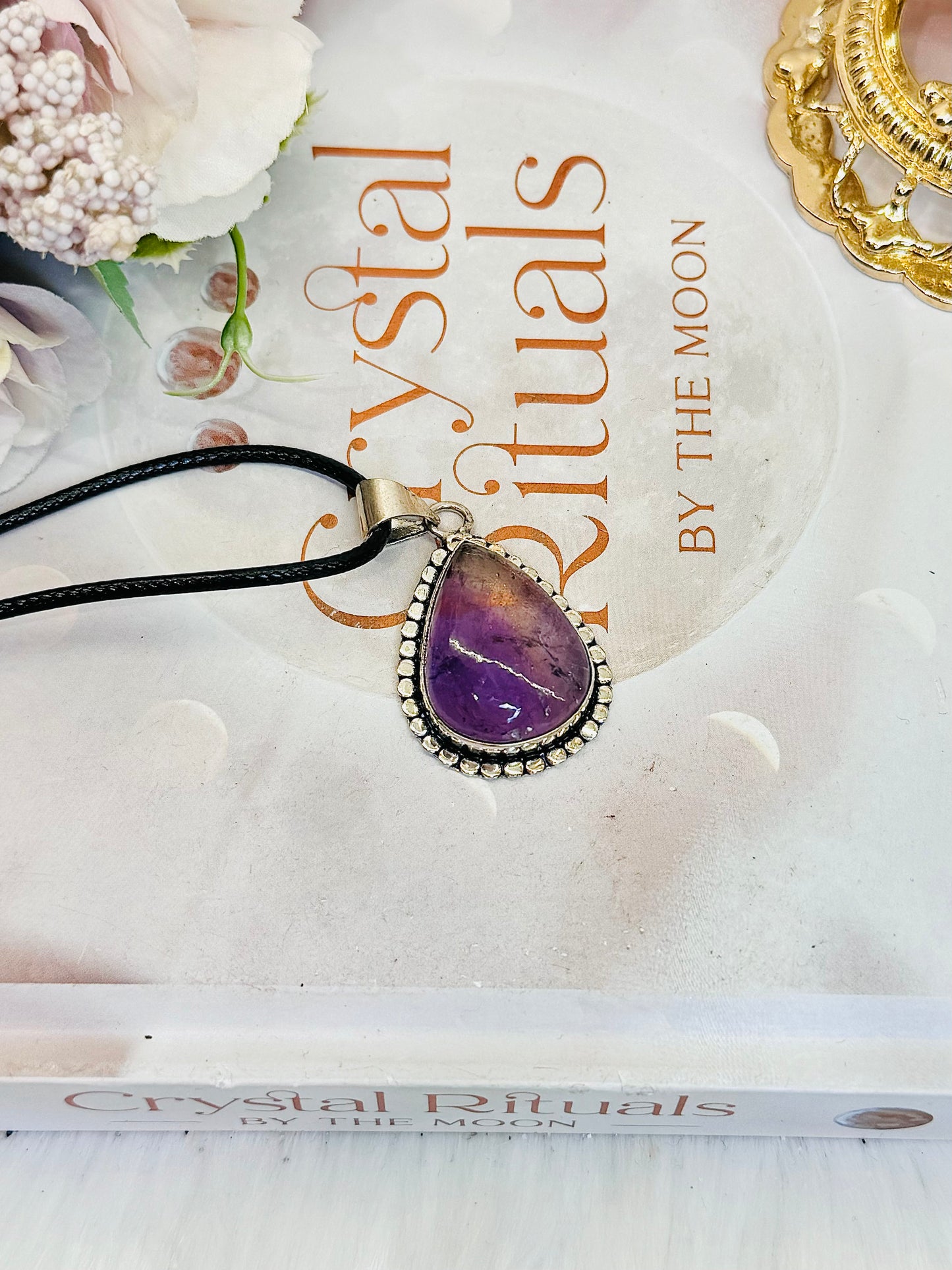 Stunning Ametrine Necklace with Large Silver Pendant In Gift Bag