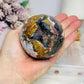Large Mexican Crazy Lace Agate Druzy Sphere on Stand 449g
