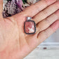 Beautiful Rhodochrosite Pendant In Gift Bag