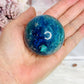 Stunning Natural High Grade Chrysocolla Carved Sphere on Stand 238grams