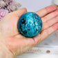 High Grade Chrysocolla Sphere on Stand 181g