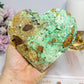 Large Natural Variscite Carved Heart on Stand 12cm