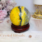 High Grade Large Bumblebee Jasper Sphere on Stand 423g