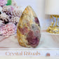 Large Pink Tourmaline Carved Flame | Freeform 261grams