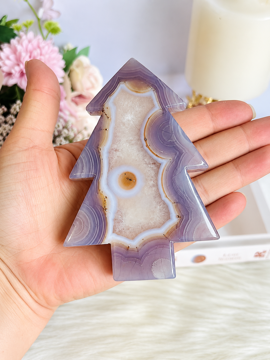 Sugar Druzy Agate Christmas Tree 11.5cm