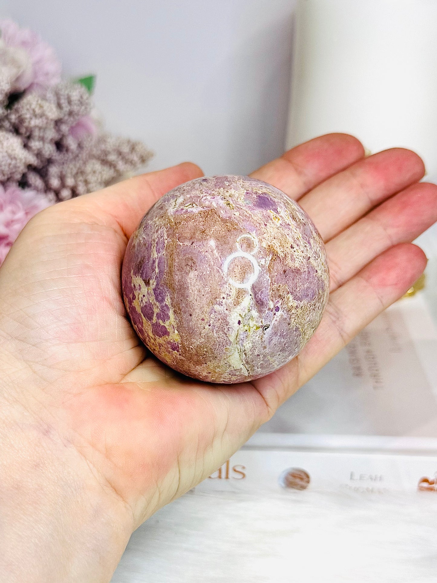 Phosphosiderite Sphere on Stand 244g