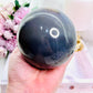 Magical & Incredible Large 821gram Perfect Druzy Agate Sphere On Stand From Brazil (Glass stand in pic is display only)