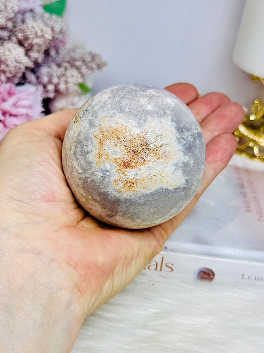 Large Pink Amethyst Sphere 298g On Stand