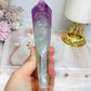 Watermelon Fluorite Tower | Wand with Rainbows 15.5cm