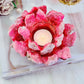 Gorgeous Large 719gram Bright Punk Pink (dyed) Quartz Candle Holder