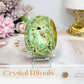 Chunky Large Smithsonite Palm Stone (Stand is display only)