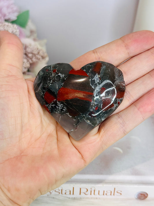 Bloodstone Heart 7cm