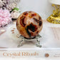 Druzy Red Moss Agate Sphere On Stand 271g