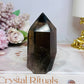 Smokey Quartz Chunky Tower 8cm ~ Discounted as chip on tip