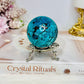 High Grade Chrysocolla Sphere on Stand 181g