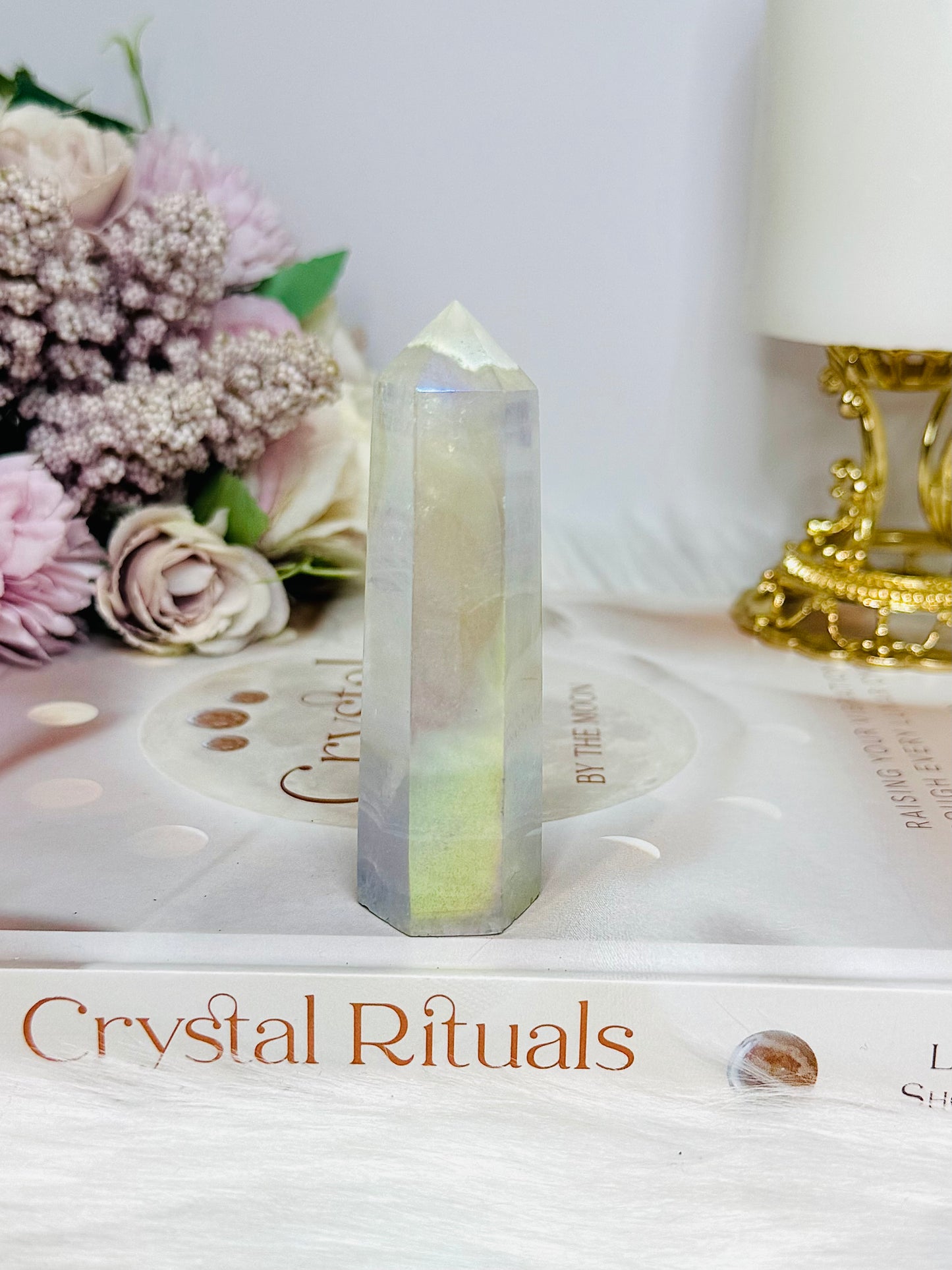 Angel Aura Pastel Fluorite Tower 8cm