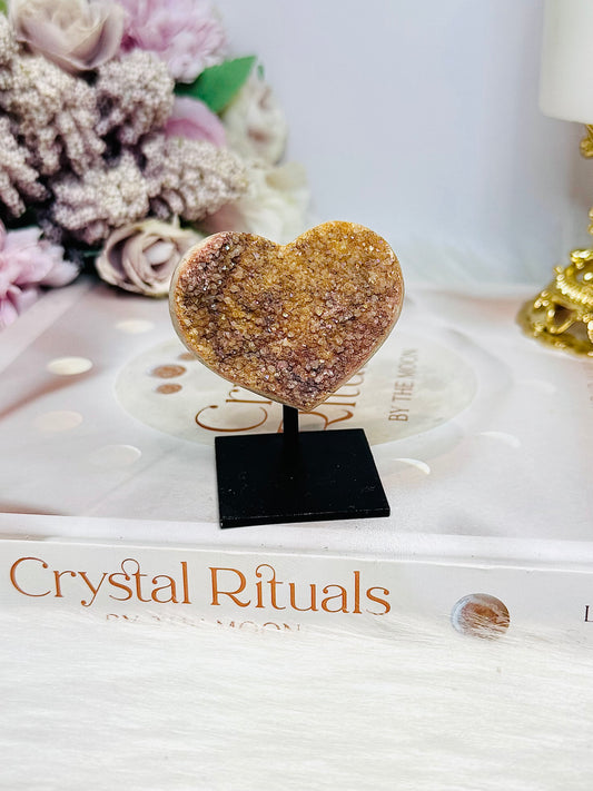 Amethyst Carved Heart On Stand From Brazil 6cm