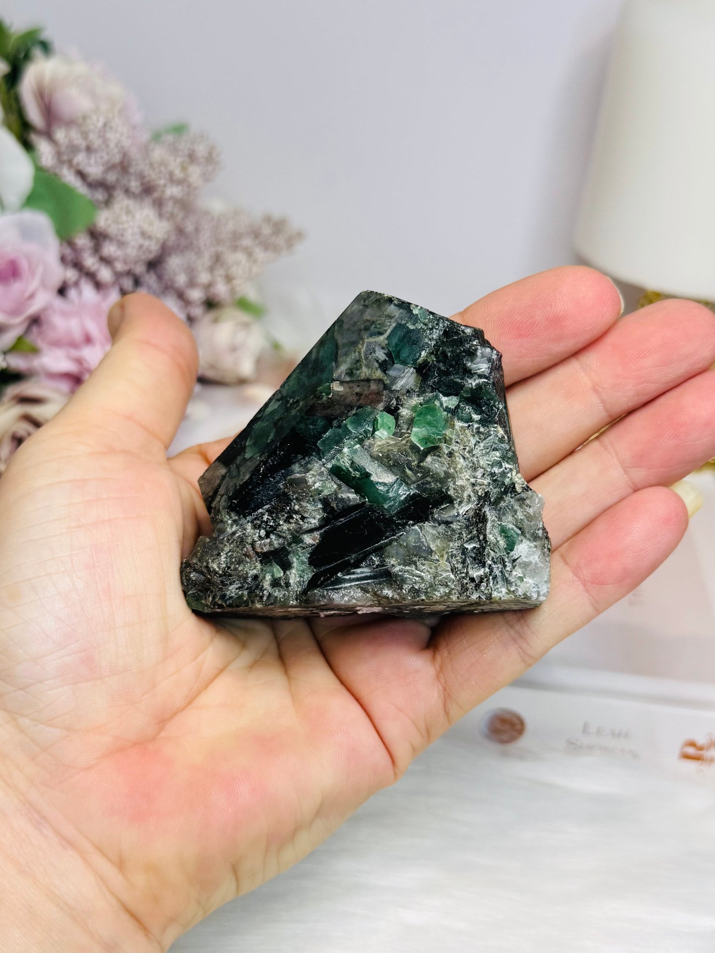 Natural Green Emerald on Matrix Specimen 7cm 158g