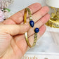 Lapis Lazuli Brass Cuff Bangle