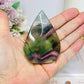 Rainbow Fluorite Flame on Stand 8cm