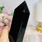 Black Obsidian Chunky Large Tower 18cm ~ Reduced as chip on tip