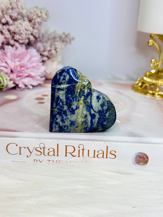 Lapis Lazuli Carved Heart 5cm