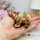 Money Agate Carved Bear 8cm