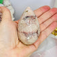 Druzy Flower Agate Carved Egg on Stand 8cm