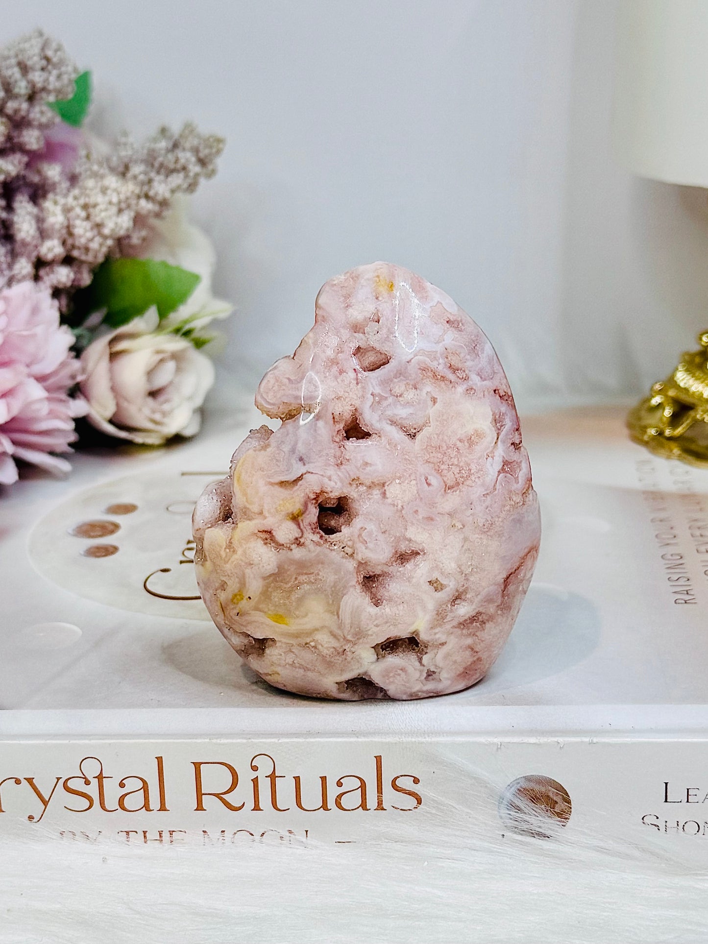 High Grade Druzy Flower Agate Freeform 7cm