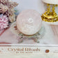 Natural Rose Quartz Sphere On Stand 302grams