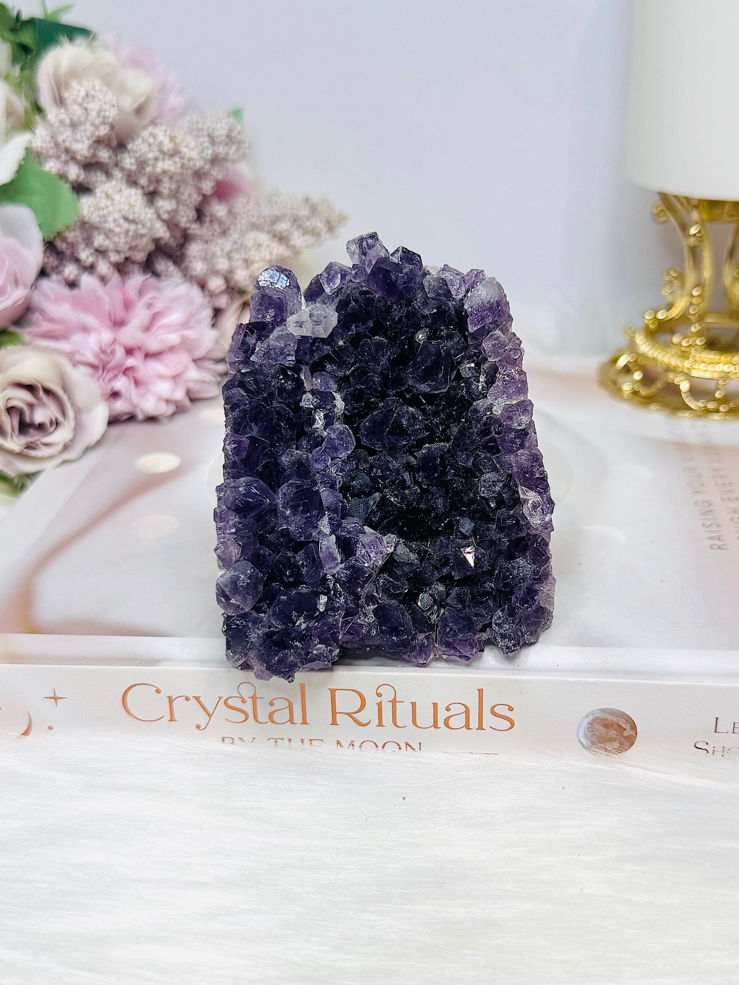 Amethyst Base Cut Cluster 370g 7.5cm