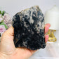 Black Tourmaline in Quartz Slab on Stand 11cm