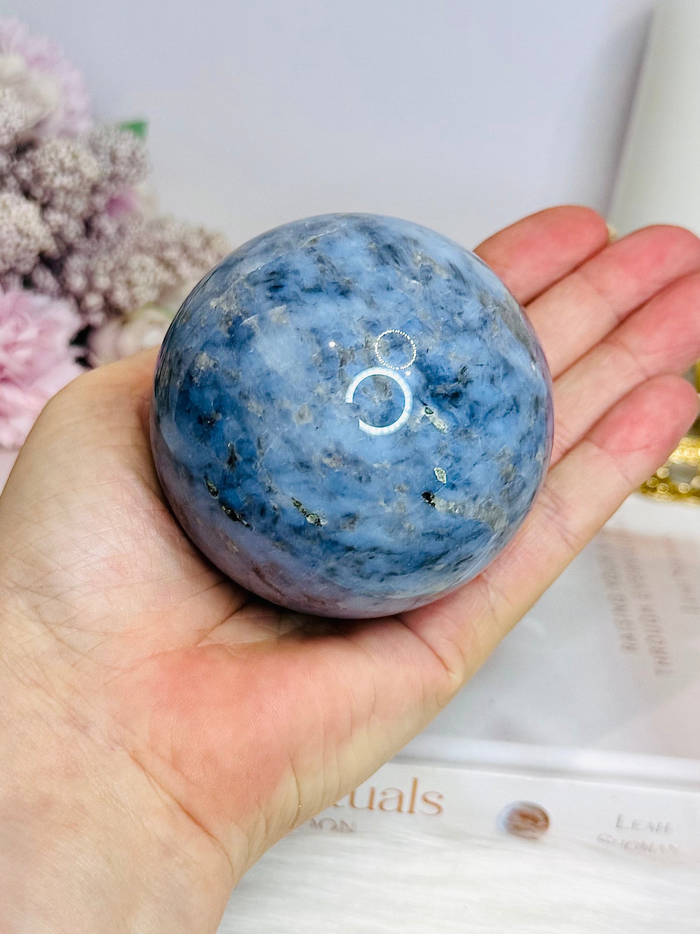 Large Blue Owyhee Opal Sphere 475g