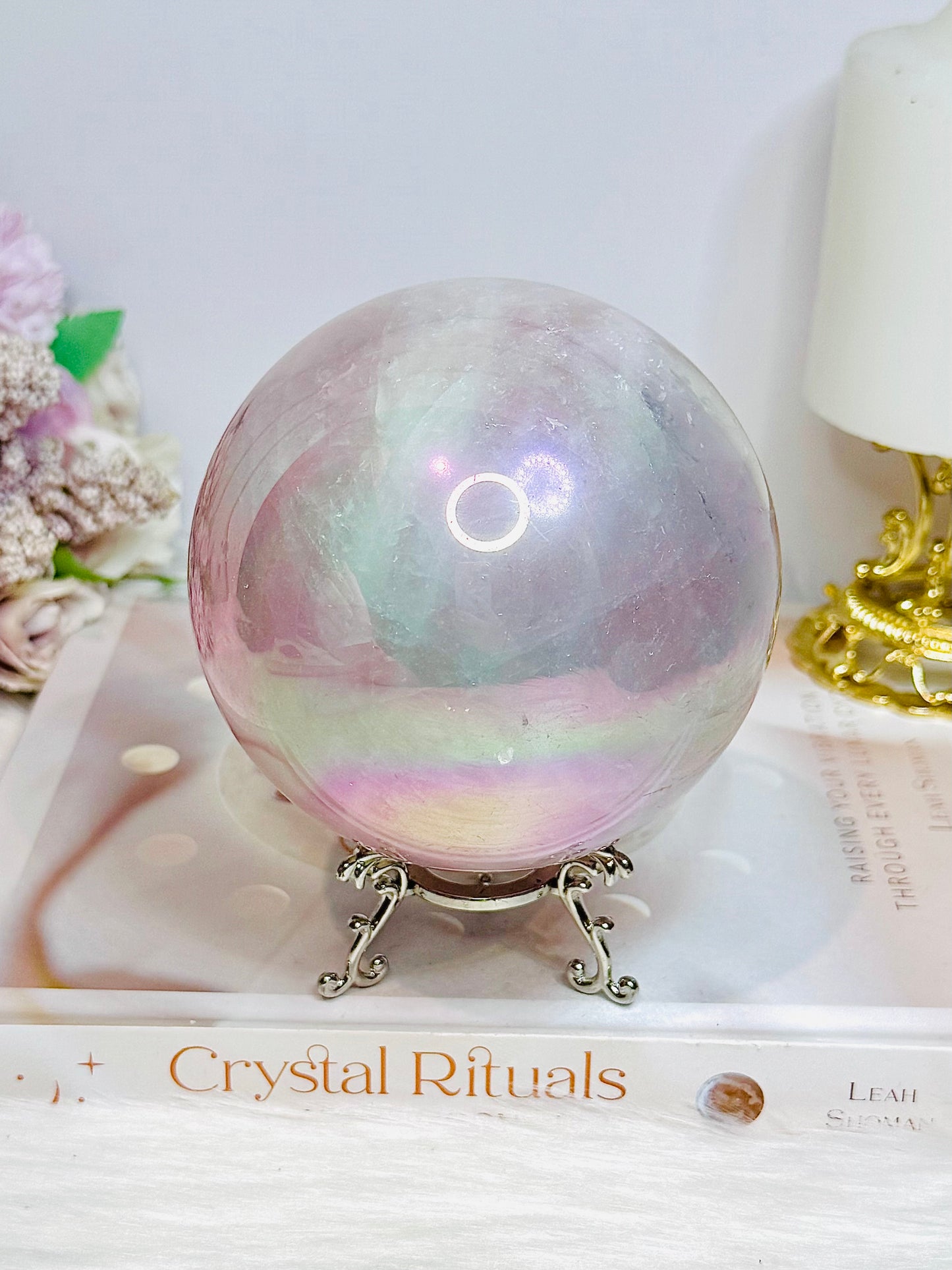 Angel Aura Rose Quartz Sphere 1.2Kg