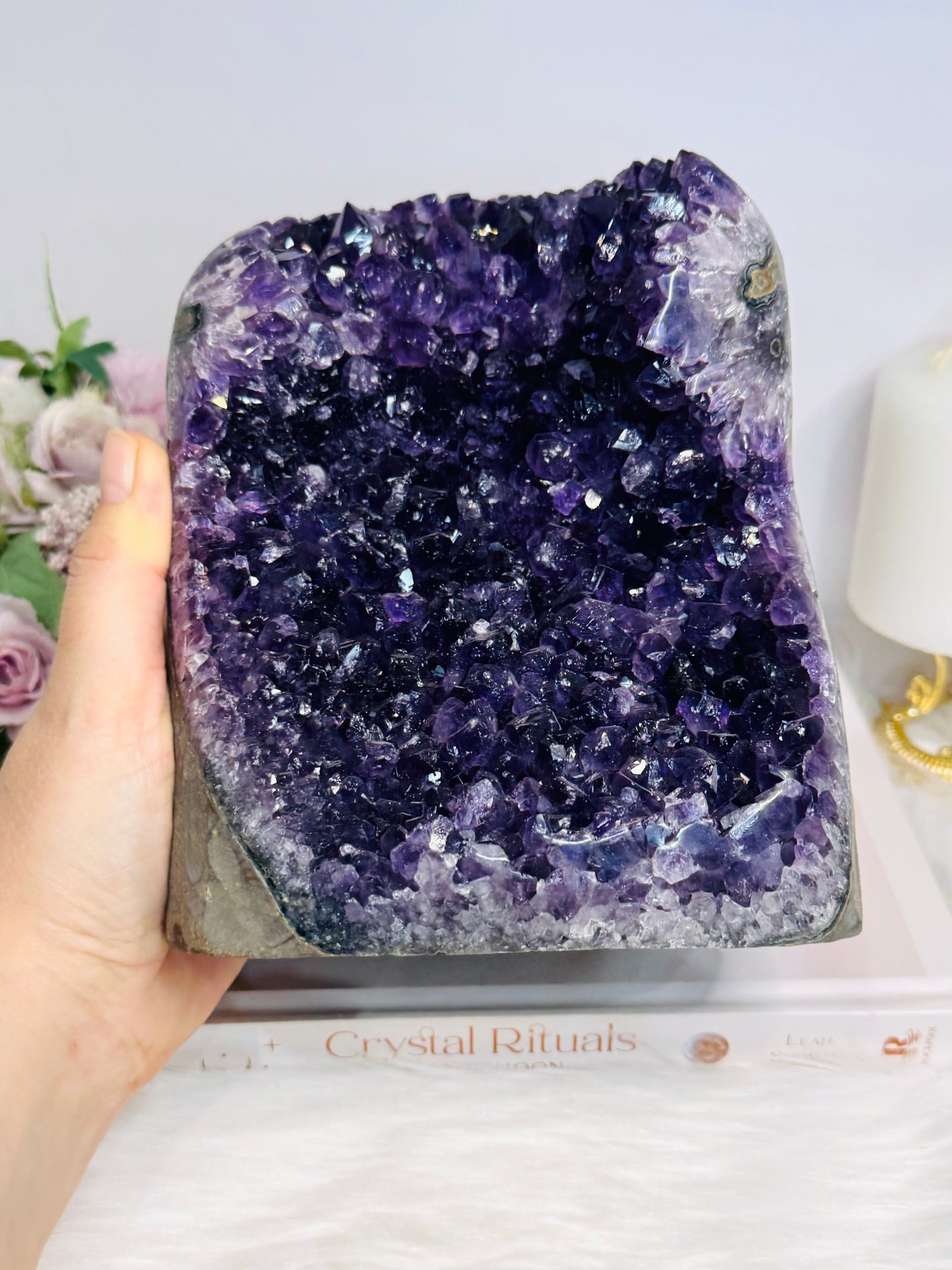 High Grade Huge Amethyst Base Cut Cluster From Brazil 18cm 4.24KG