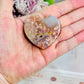 Beautiful Druzy Flower Agate Heart