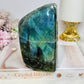 Large Labradorite Freeform Full of Flash 15cm 1.08KG ~ Discounted as chip on edge