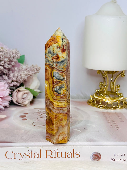 Crazy Lace Agate Tower 12cm