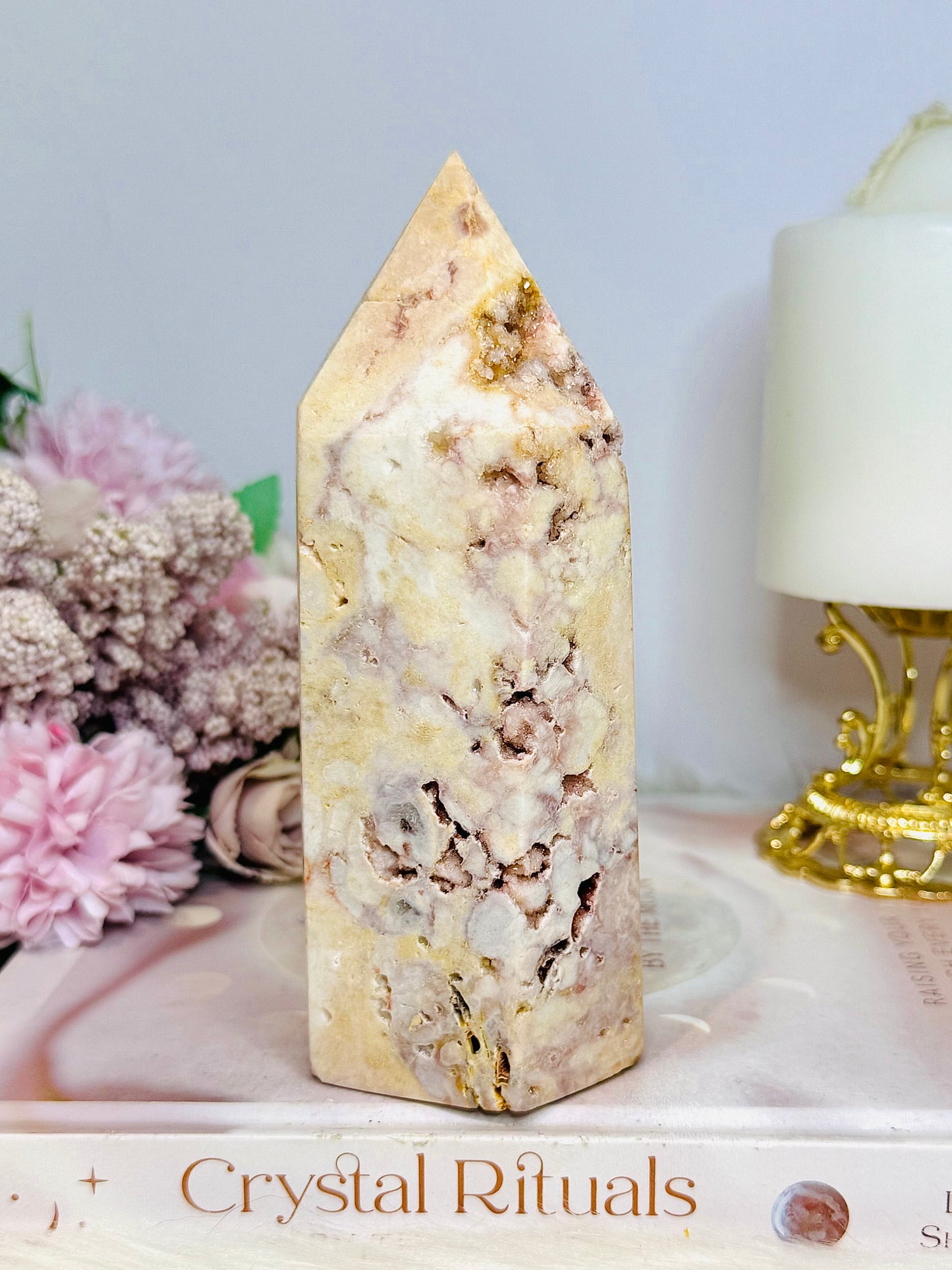Large Druzy Pink Amethyst Tower 639g