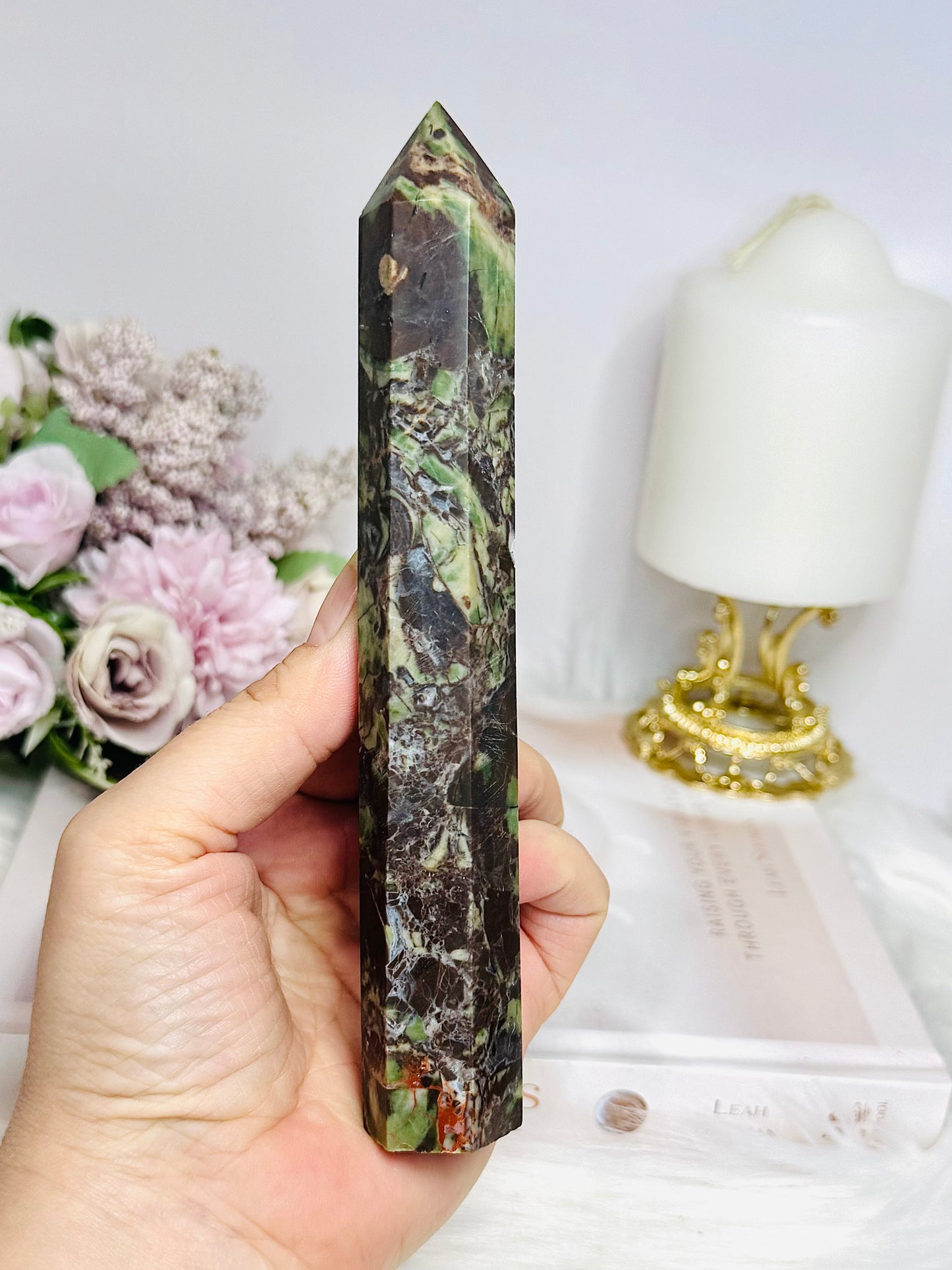 Money Agate Tower 16.5cm