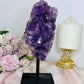 High Grade Deep Purple Amethyst Cluster On Stand 19cm