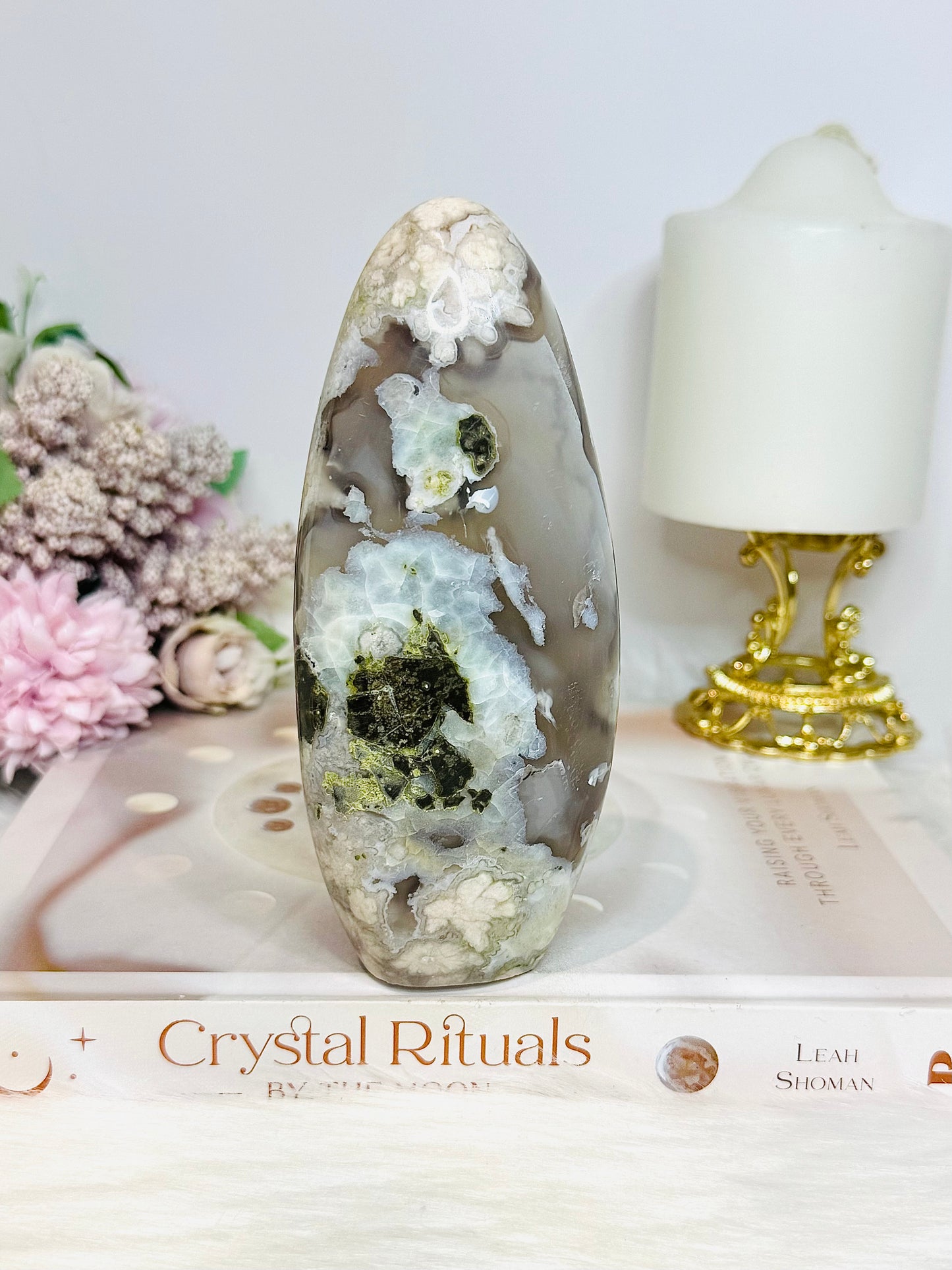 Large Flower Agate Freeform 13.5cm 472g